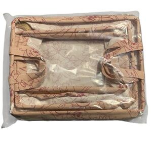 Floral Pink 3 pc Storage Baskets